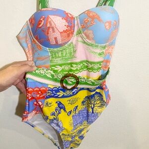 Colorful Patterned Swimsuit